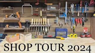 A 2024 Woodworker's Shop Tour - & my 1st YouTube Video! How to Maximize Space in a Garage Wood Shop.