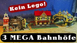 3 MEGA Bahnhöfe aus Klemmbausteinen und KEINER ist aus Lego!