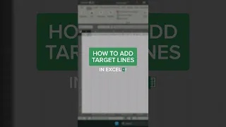 How to Add Target Lines in Excel 📈 #shorts