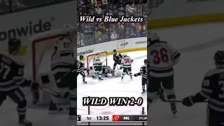 NHL Wild vs Blue Jackets Highlights. Wild Win 2-0 #shorts #subscribe