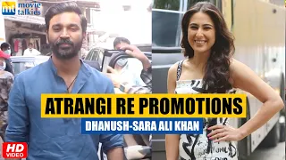 South Superstar Dhanush Spotted Promoting Atrangi Re For The First Time With Sara Ali Khan