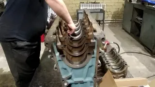 Сборка двигателя Detroit s 60 14L часть 1