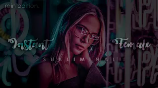 【𝙧𝙖𝙞𝙣 𝙚𝙙𝙞𝙩𝙞𝙤𝙣.】🍯 "Instant Female: MTF Subliminal" Male-to-Female // Girls Can Use!