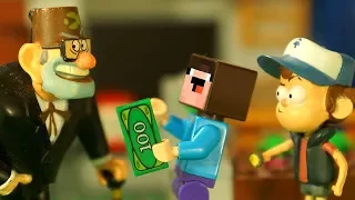 GRAVITY FALLS vs LEGO Minecraft - Stop Motion Animation