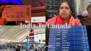 Going to Canada. Visitor Visa. India to Canada flight experience. Parent's Experience. Snowing.