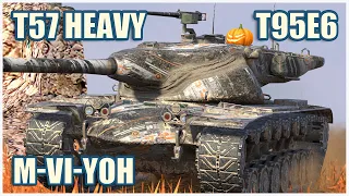 T57 Heavy, T95E6 & M-VI-Yoh • WoT Blitz Gameplay