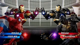 Ironman & Spiderman Vs Ironman & Black Panther [Very Hard AI] | Marvel vs Capcom: Infinite