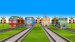 踏切に立ってはいけません【電車】踏み切り ふみきり でんしゃ　アニメ アニメーション Railroad Crossing Train Animation