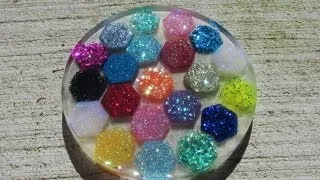 Hexagon Glitter Coaster Craft Tutorial   Another Coaster Friday