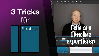 Shotcut Shortcuts - Teile aus Video exportieren, Voiceover aufnehmen und Effekte auf Timeline