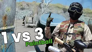 1 vs 3 Paintball