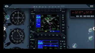 Free flight with autopilot using GPS and landing using ILS in Cessna 172SP (Xplane mobile)!!!!