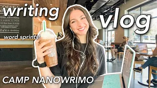 WRITING VLOG | Camp NaNoWriMo | Write With Me! Writing Session in a Coffee Shop