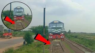 Live Poor Donkey hit with fastest train who was standing inside railway track #live #donkey