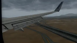 Xplane 11 Ryanair 737 landing in LGAV