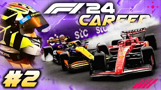 F1 24 CAREER MODE Part 2: Huge Crash At Turn One! Genius Tyre Choice!