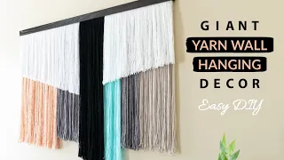 Giant DIY Wall hanging Decor using Yarn