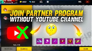 V Bagde Without Youtube Channel || How To Join Free Fire Partner Program - Garena Free Fire
