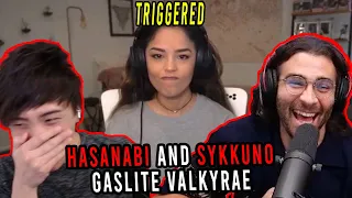 Hasanabi and Sykkuno gaslight Valkyrae with some unhinged behaviour