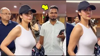 Malaika Arora Ignores Fan At Mumbai Airport