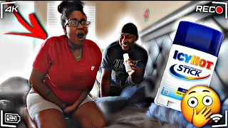 I PUT ICYHOT IN MY WIFE BRA AND PANTIES!! (BAD IDEA)