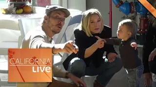 Kristen Bell and Dax Sheppard Surprise Redding Firefighters | California Live | NBCLA