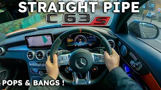 * VERY LOUD * C63 S AMG  - POV TEST DRIVE (UK)