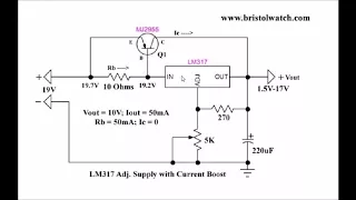 Current Boost LM317 Adj. Power Supply