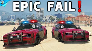 Trying to troll as police officers goes BADLY wrong! (GTA Online)