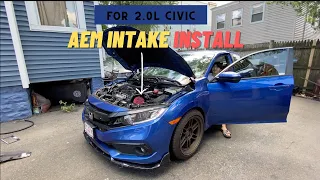 10th Gen Civic (K20C2) AEM Air Intake install | 2019 Civic Sport | Ochoa