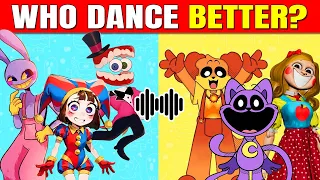 GUESS WHO’S DANCES BETTER| Poppy Playtime Chapter 3 vs The Amazing Digital Circus| Catnap, Pomni