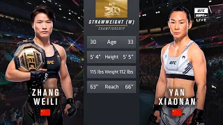 🔴 UFC 300: Чжан Вэйли vs. Янь Сяонаня | Полная версия боя и основные моменты | Наименьший вес