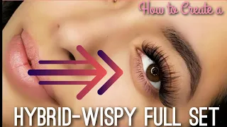 How To Create a Hybrid Wispy Full Set *RELAXING LASH EXTENSION TUTORIAL*