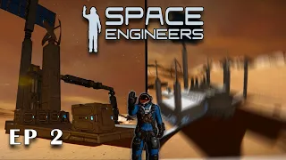 Turning our base into a FORTRESS | Space Engineers Crash Landing EP 2