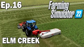 MOWING GRASS FOR THE FIRST TIME! | Farming Simulator 22 Timelapse EP#16 | FS22 Elm Creek Timelapse