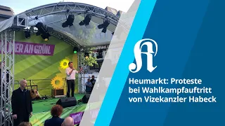 Heumarkt: Proteste bei Wahlkampfauftritt von Vizekanzler Habeck