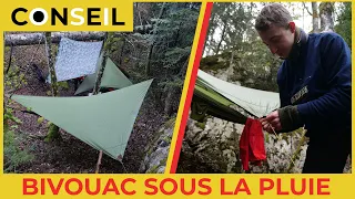 COMMENT BIVOUAQUER SOUS LA PLUIE ? | Règles et astuces