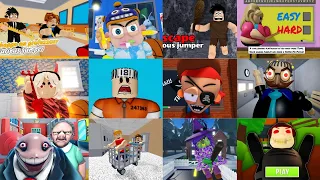 Roblox New MARIO Barry Scary Obby In Team, Escape Doge House,& Paw Patrol Escape Banana Cat #scary