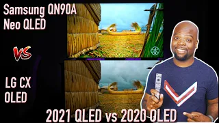 QLED vs OLED TV | Samsung QN90A vs LG CX Direct Picture Comparison