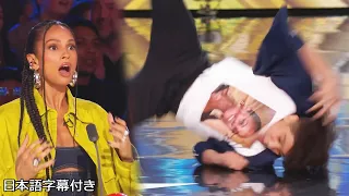 High-speed spinning 13-year-old Leon Ung's jacket comes off then... | BGT 2024