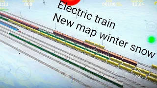 Electric train game hinterland new map, mission, and engine.snow scene with disel engine and tracks.