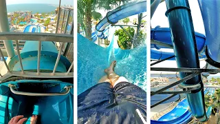 Scary FREEFALL Water Slide at Laguna Waterpark La Mer Dubai