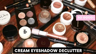 HUGE CREAM EYESHADOW DECLUTTER!