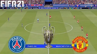 FIFA 21 | PSG vs Manchester United - ft Leo Messi vs C.Ronaldo - UEFA Champions League - Gameplay