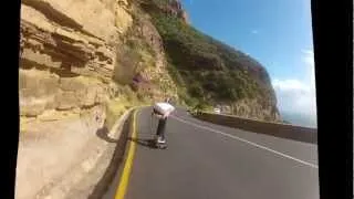 Crazy Longboard on Chapmans Peak