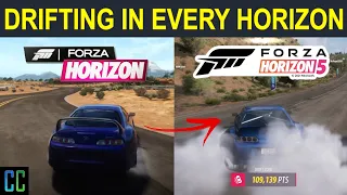 Drifting In EVERY Forza Horizon 1,2,3,4,5 | Evolution Of Drift Zones In Forza Horizon 1-5