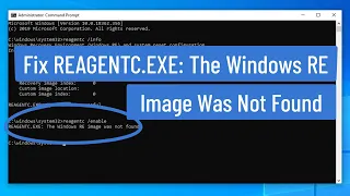 Fix REAGENTC.EXE The Windows RE Image Was Not Found | How Create Recovery Partition In MBR or BIOS