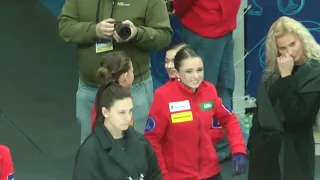 Kamila Valieva before Short Program. Open Skates season 2022-2023