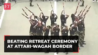 Independence Day 2023:  Beating retreat ceremony at Attari-Wagah border, watch!