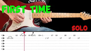 FIRST TIME - Guitar solo lesson with tabs (fast & slow) - Robin Beck